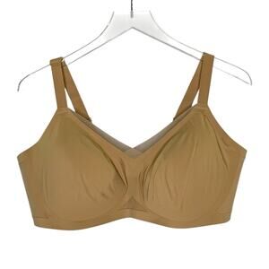 Honeylove Liftwear Crossover Bra 2X Plus Size Sand Tan Wire Free Comfort Support